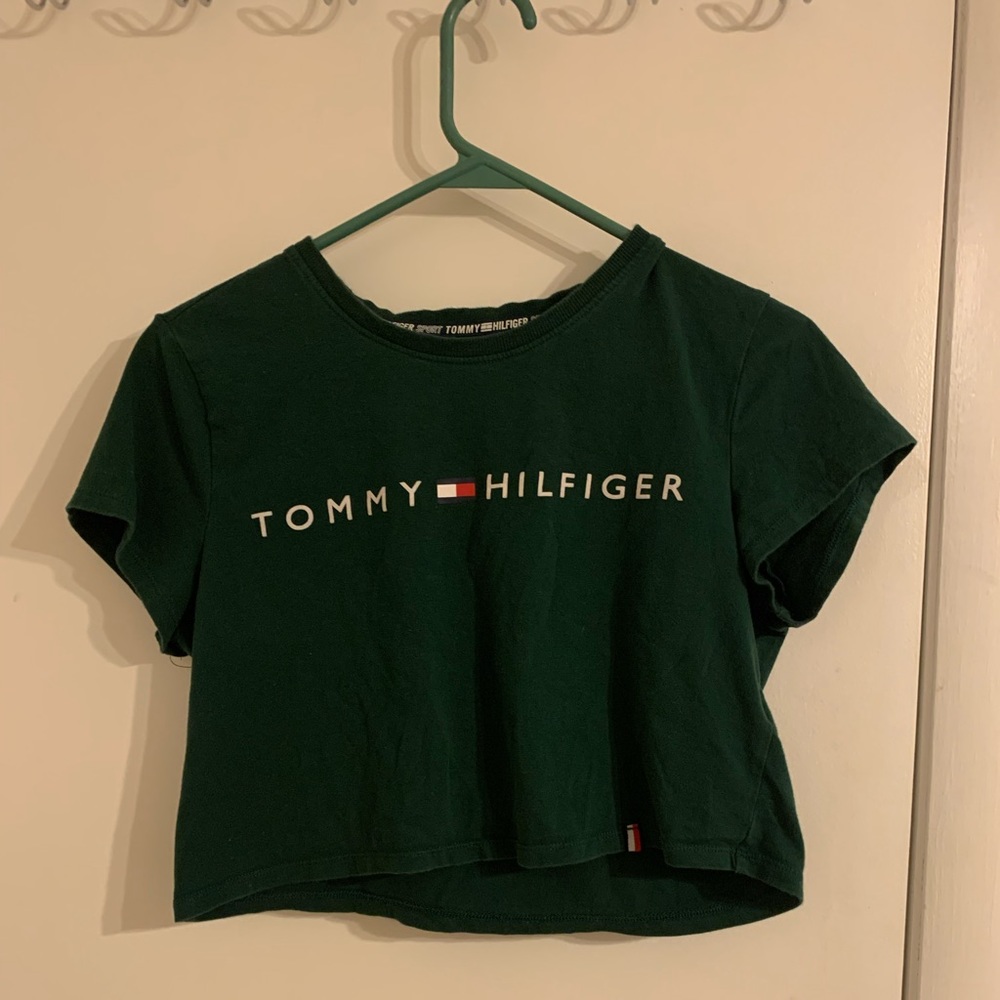 Tommy Hilfiger green crop top